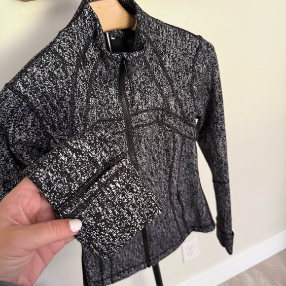 Lululemon Womens Define Jacket Black White Speckled Luon Full Zip Size 6 - Picture 4 of 10